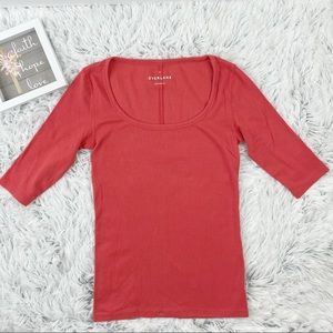 Everlane Pima Micro-Rib Scoop-Neck Tee XS !